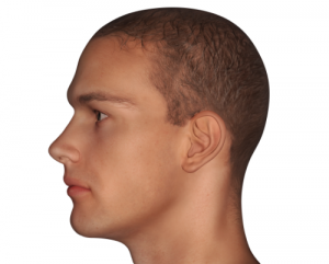 'man side profile'